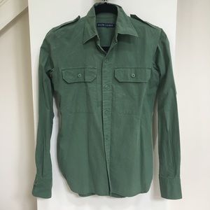 Ralph Lauren Military Style Slim Fit Button Down
